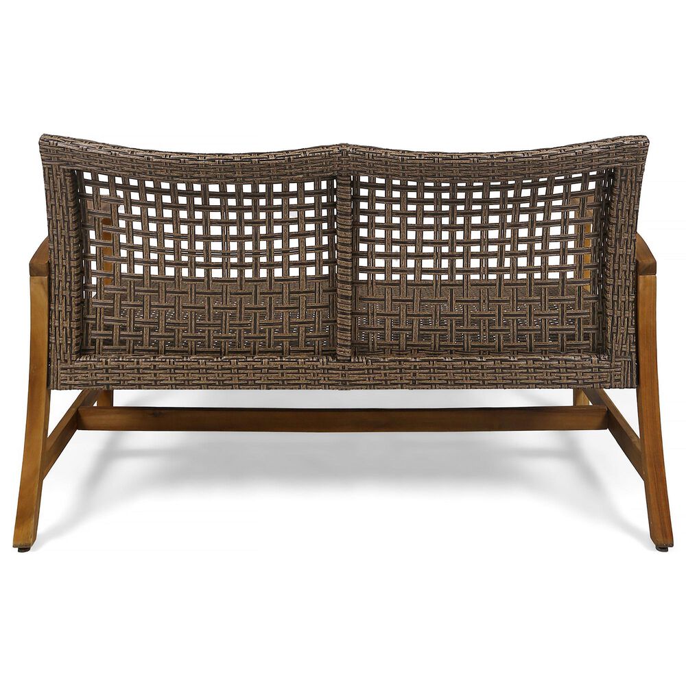 Hearth and Haven Hampton Outdoor Loveseat in Dark Natural, , large