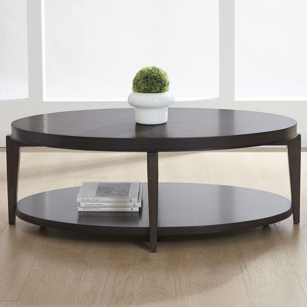 Belle Furnishings Penton Oval Cocktail Table in Espresso, , large