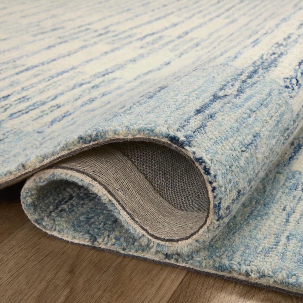 Chris Loves Julia x Loloi Chris 7&#39;9&quot; Square Ivory and Denim Area Rug, , large