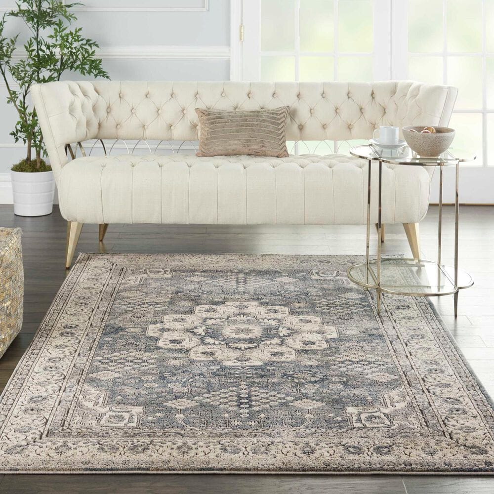 Nourison Quarry 3&#39; x 5&#39; Grey and Ivory Area Rug, , large