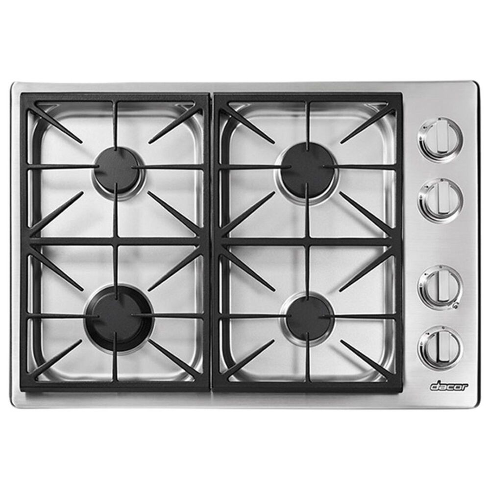 Dacor Heritage 30" Professional Gas Cooktop with Liquid Propane in Stainless Steel, , large