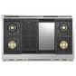 Monogram 48" Dual-Fuel Professional Range with 4 Burners, Grill and Griddle in Stainless Steel, , large