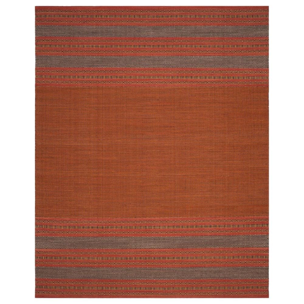 Safavieh Montauk MTK214B 10" x 14" Orange and Red Area Rug, , large