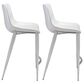 Zuo Modern Magnus Counter Chair in White/Silver (Set of 2), , large