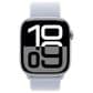 Apple Watch Series 10 GPS + Cellular 46mm Silver Aluminum Case with Blue Cloud Sport Loop, , large