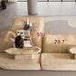 HOMLUX 112" Modern Sectional Sofa with Curved Armrests in Beige, , large