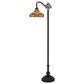 Cal Lighting Bellscroft Tiffany Floor Lamp in Matte Black, , large