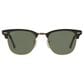 Rayban Glasses Clubmaster Classic Sunglasses with G-15 Green Lenses in Polished Black and Gold, , large