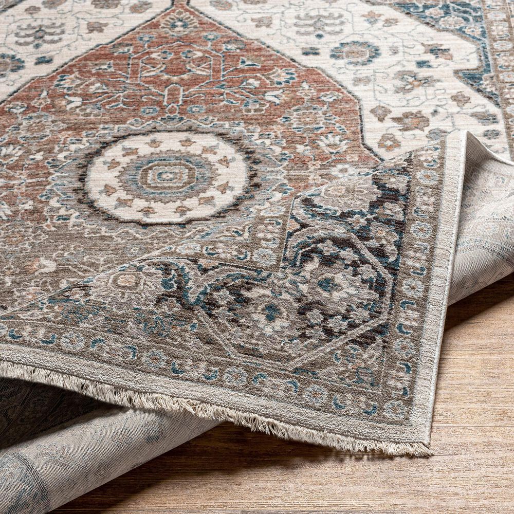 Surya Carlisle Oriental 2&#39; x 2&#39;11&quot; Light Sage, Pale Blue, Dusty Pink, Cream, Light Gray and Medium Brown Area Rug, , large