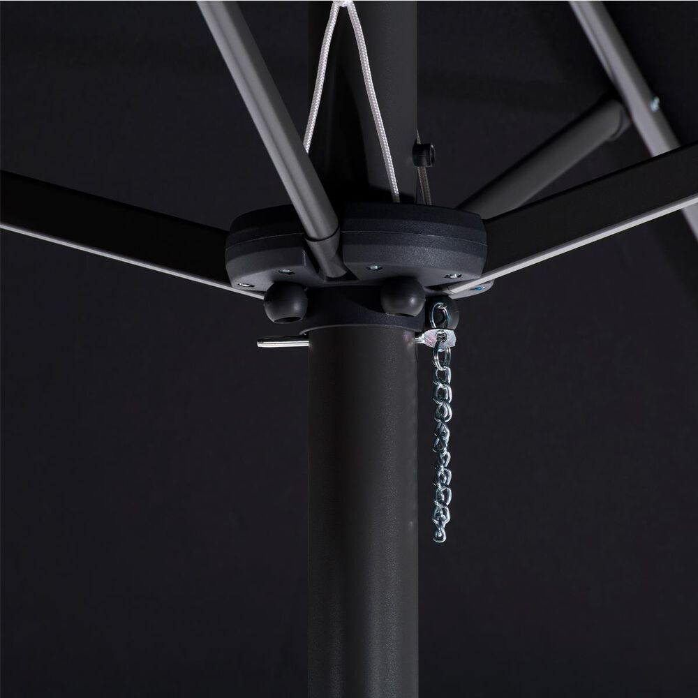 CorLiving Bertha 15&#39; Black Double Umbrella without Base, , large