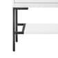 James Martin Mantova 35.4" Single Bathroom Vanity in Glossy White and Matte Black with 2 cm Glossy White Solid Surface Top and Rectangular Sink, , large