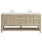 James Martin Vanities Breckenridge 72" Double Vanity in Whitewashed Oak with 3 cm Ethereal Noctis Quartz Top, , large