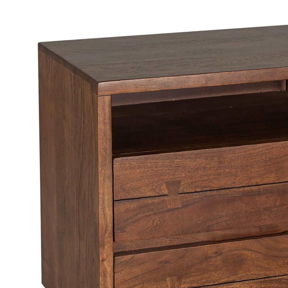 Home Trends &amp; Design Aspen 2-Drawer Nightstand in Walnut and Antique Zinc, , large