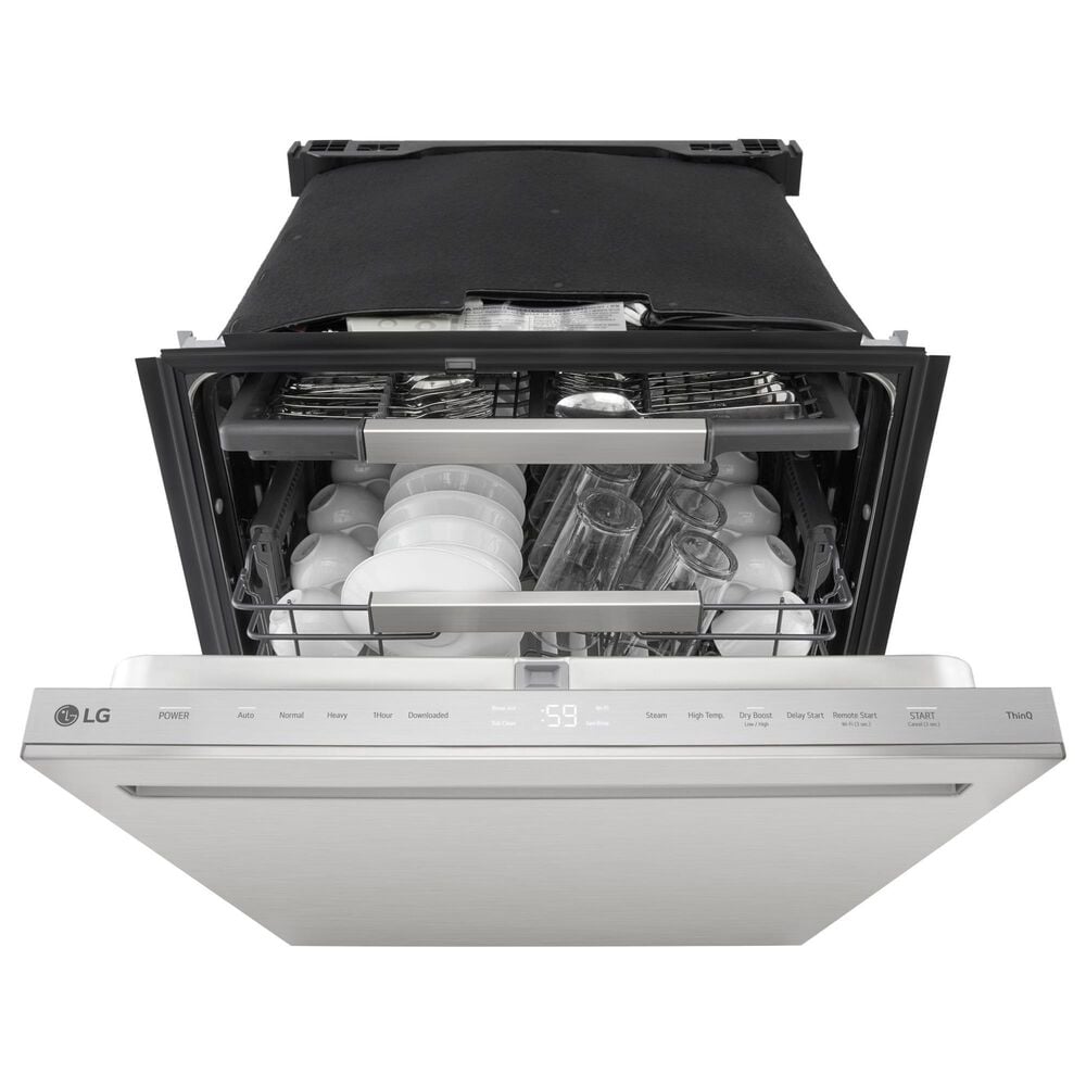 LG 24" Smart FlushFit Top Control Dishwasher with QuadWash Pro in Stainless Steel, , large