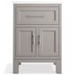 Kohler Quo 24" Single Bathroom Vanity in White with 3 cm Pure White Quartz Top and Oval Sink, , large