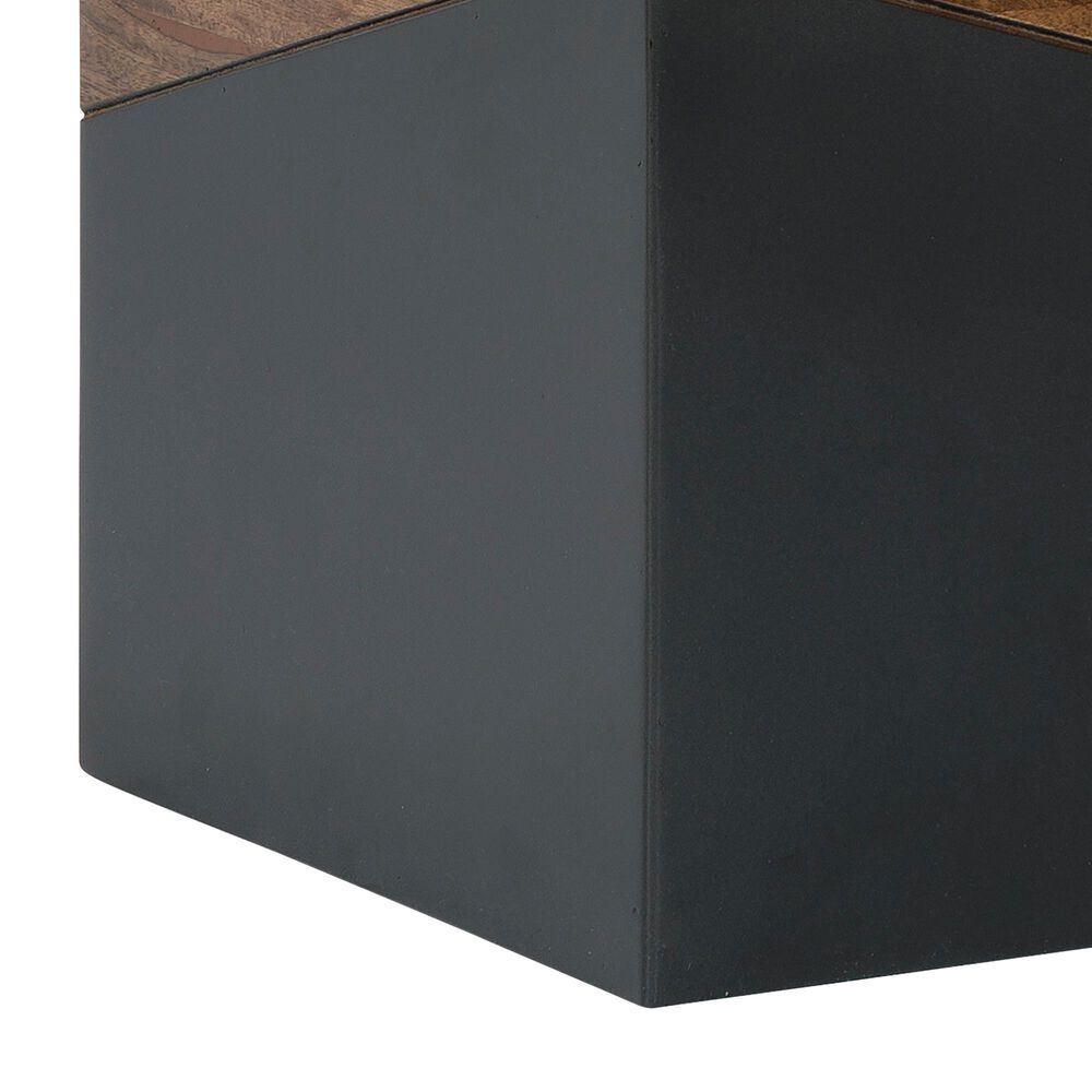 Ashley Trailbend Cube Accent Table in Brown and Gunmetal, , large