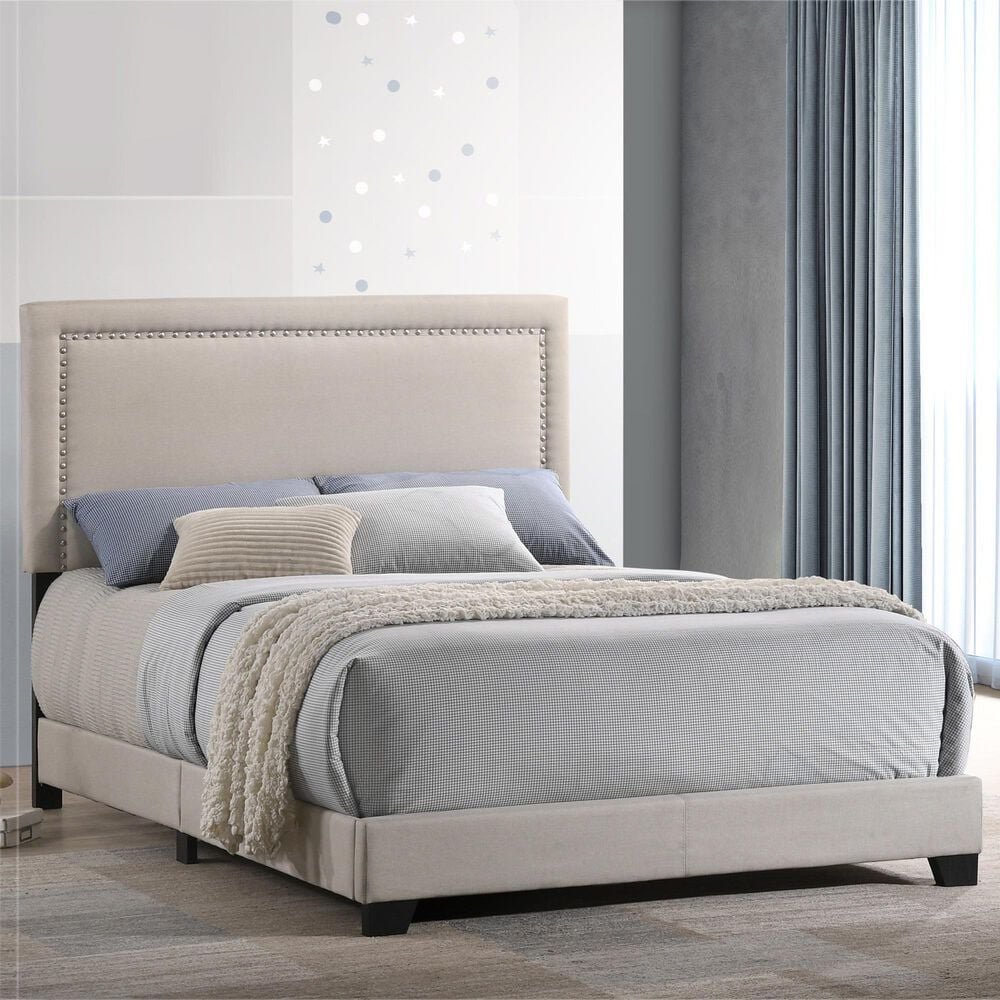 Hawthorne Furniture Zion Upholstered Full Bed in Fog, , large