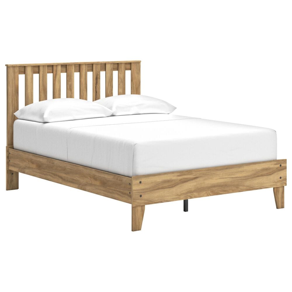 Ashley Bermacy Full Platform Bed in Light Brown, , large