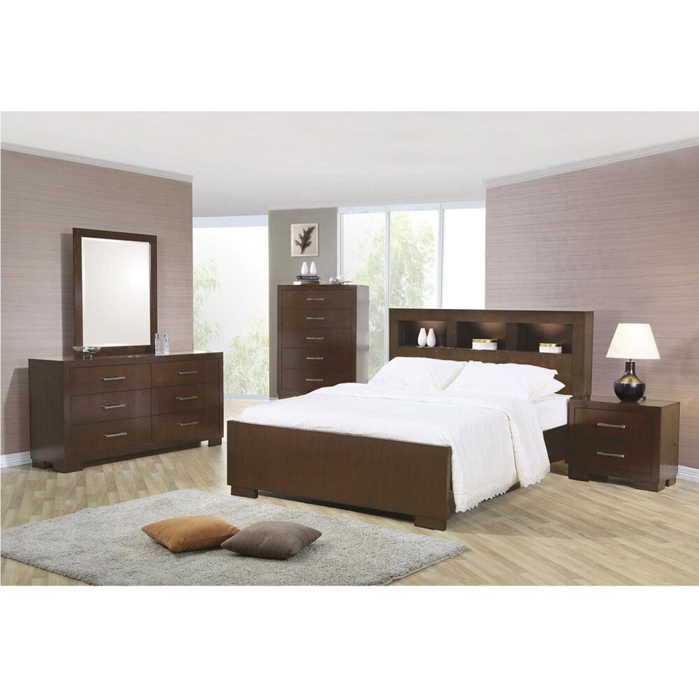 Pacific Landing Jessica Queen Contemporary Storage Bed with Built in Lighting, , large