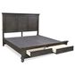 Riva Ridge Oxford King Storage Bed in Peppercorn, , large