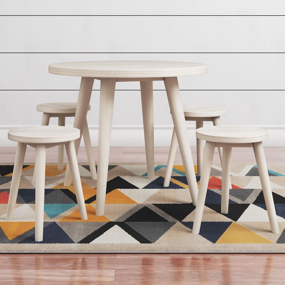 Signature Design by Ashley Blariden 5 Piece Table Set in Natural, , large