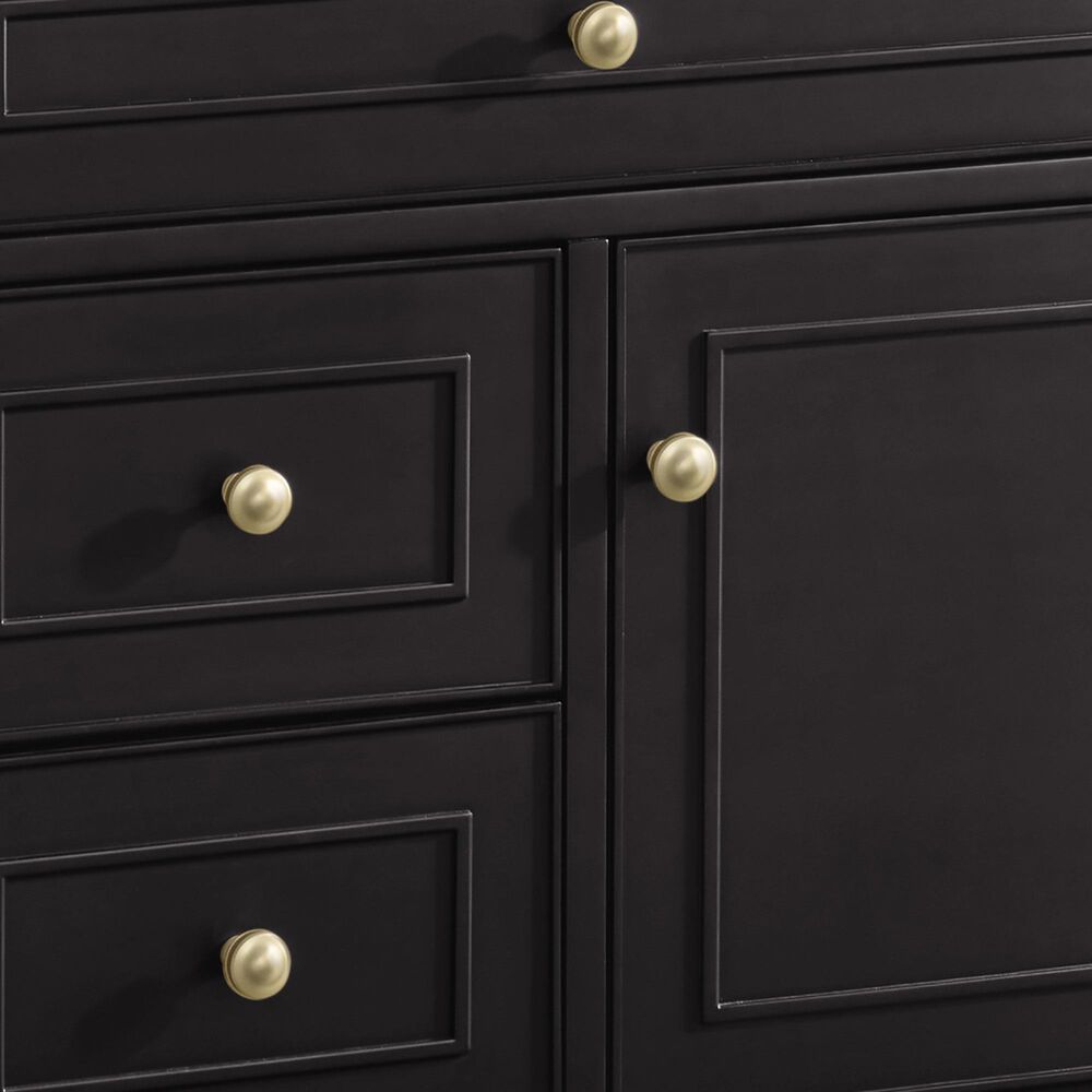 James Martin Vanities Lorelai 36&quot; Single Vanity in Black Onyx with 3 cm Victorian Silver Quartz Top, , large