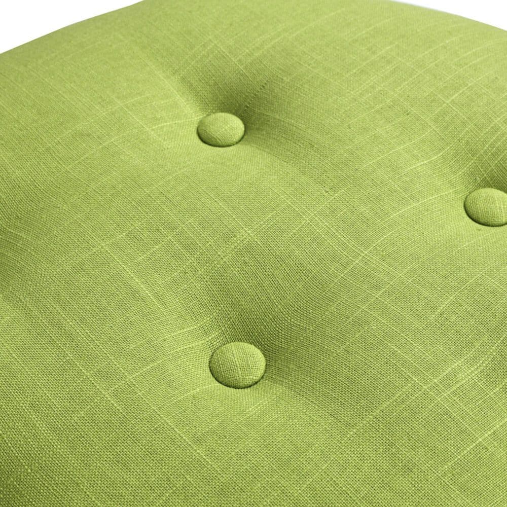 Jennifer Taylor Home Yolanda Standard Ottoman in Bright Chartreuse and Ivory, , large