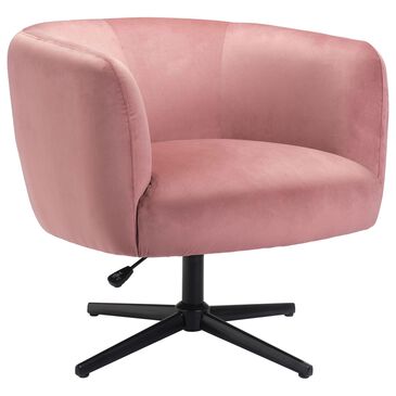 Zuo Modern Elia Adjustable Height Swivel Chair in Pink and Black, , large