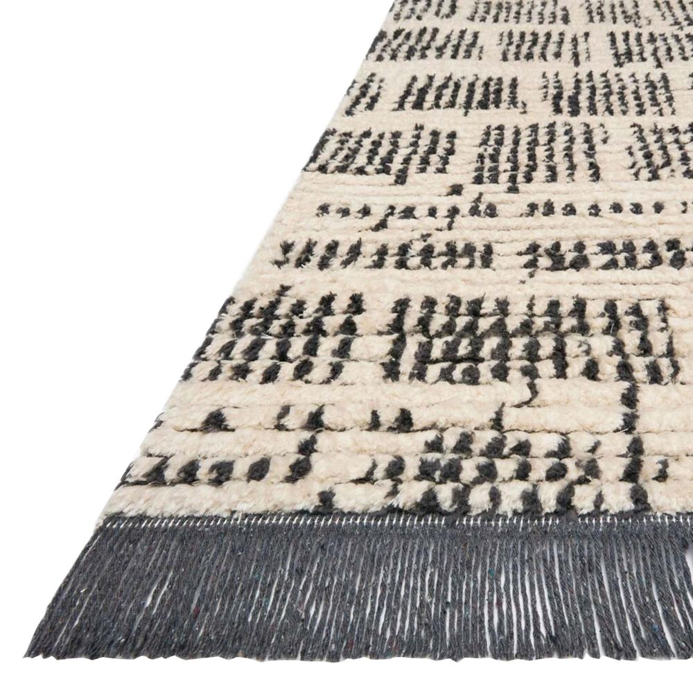 Chris Loves Julia x Loloi Alice ALI-02 2&#39;7&quot; x 4&#39; Cream and Charcoal Area Rug, , large