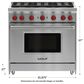 Wolf 6 Burner All Gas Range Liquid Propane, , large