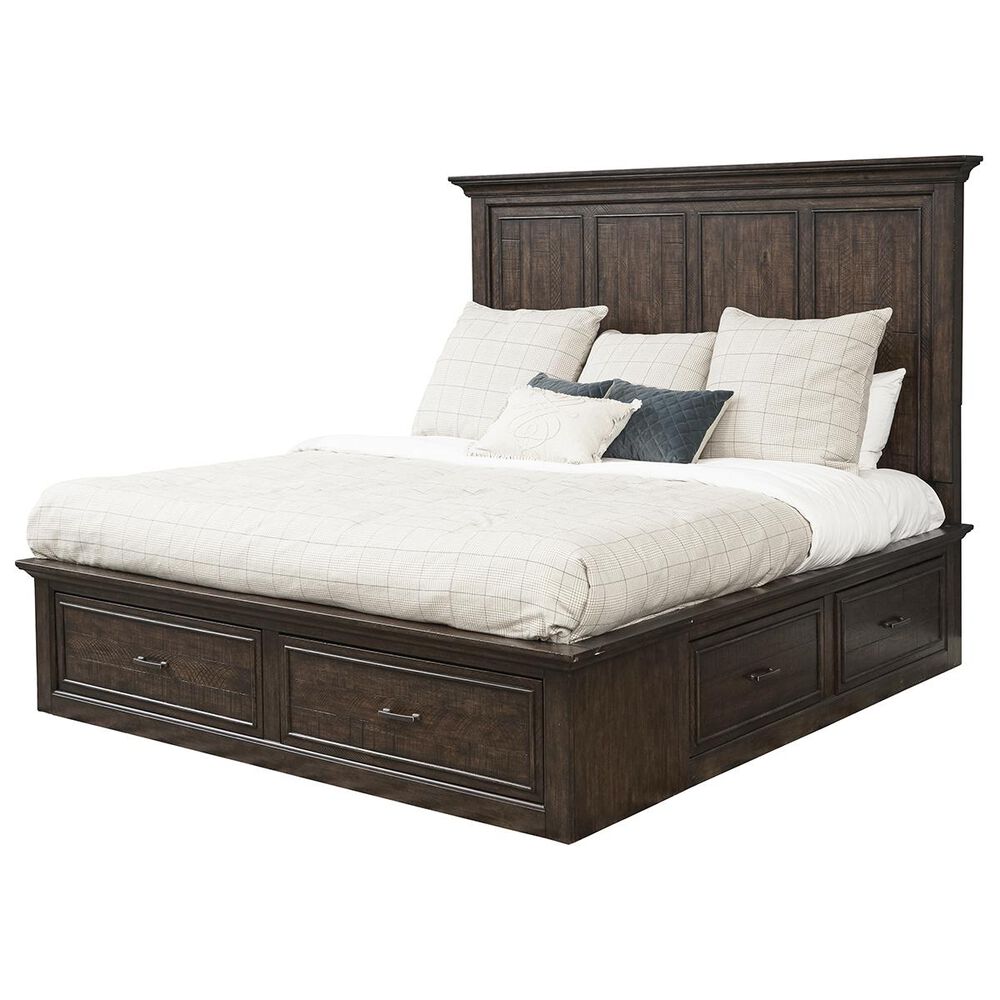 Samuel Lawrence Chatham Park 4 Piece King Bedroom Set In Chattered Tobacco Nebraska Furniture Mart