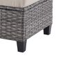 Sunwell Garden 16.9" Ottoman with Beige Cushion in Gray (Set of 2), , large