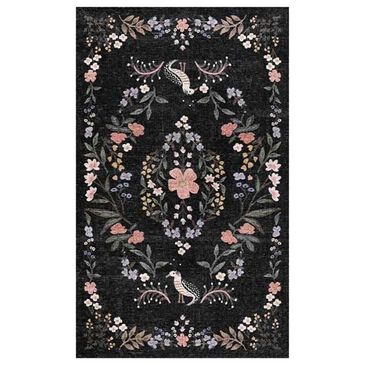 Rifle Paper Co. x Loloi Maison 2"3" x 3"9" Tuileries Black Area Rug, , large
