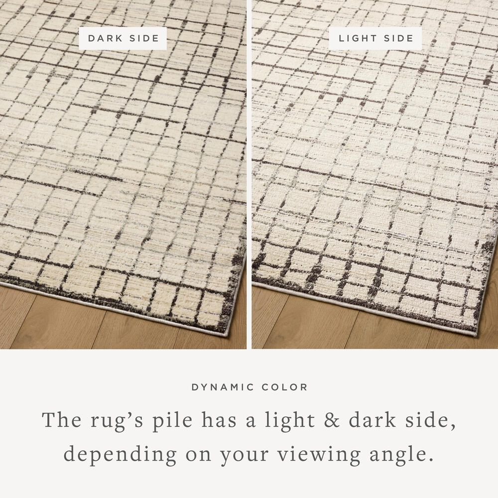 Loloi Bleecker Ivory and Charcoal 9&#39;2&quot; x 13&#39; Area Rug, , large