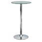 Pacific Landing Bar Table with Glass Top in Polished Chrome, , large