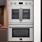 Forno Asti 30" Double Electric Wall Oven with Upper French Door in Stainless Steel, , large