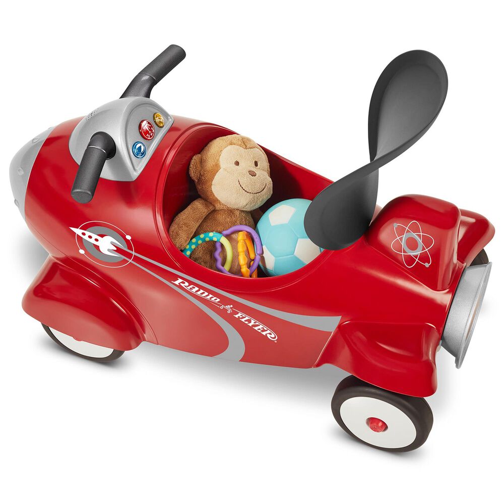 Radio Flyer Ride-On Retro Rocket Toy in Red, , large