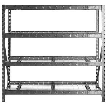 Gladiator 77" Wide Heavy Duty Rack with Four 24" Deep Shelves in Hammered Granite, , large