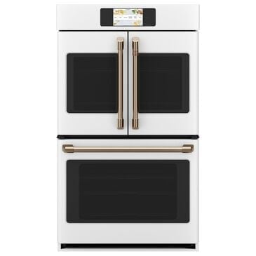 Cafe 30" French-Door Double Wall Oven in Matte White, , large