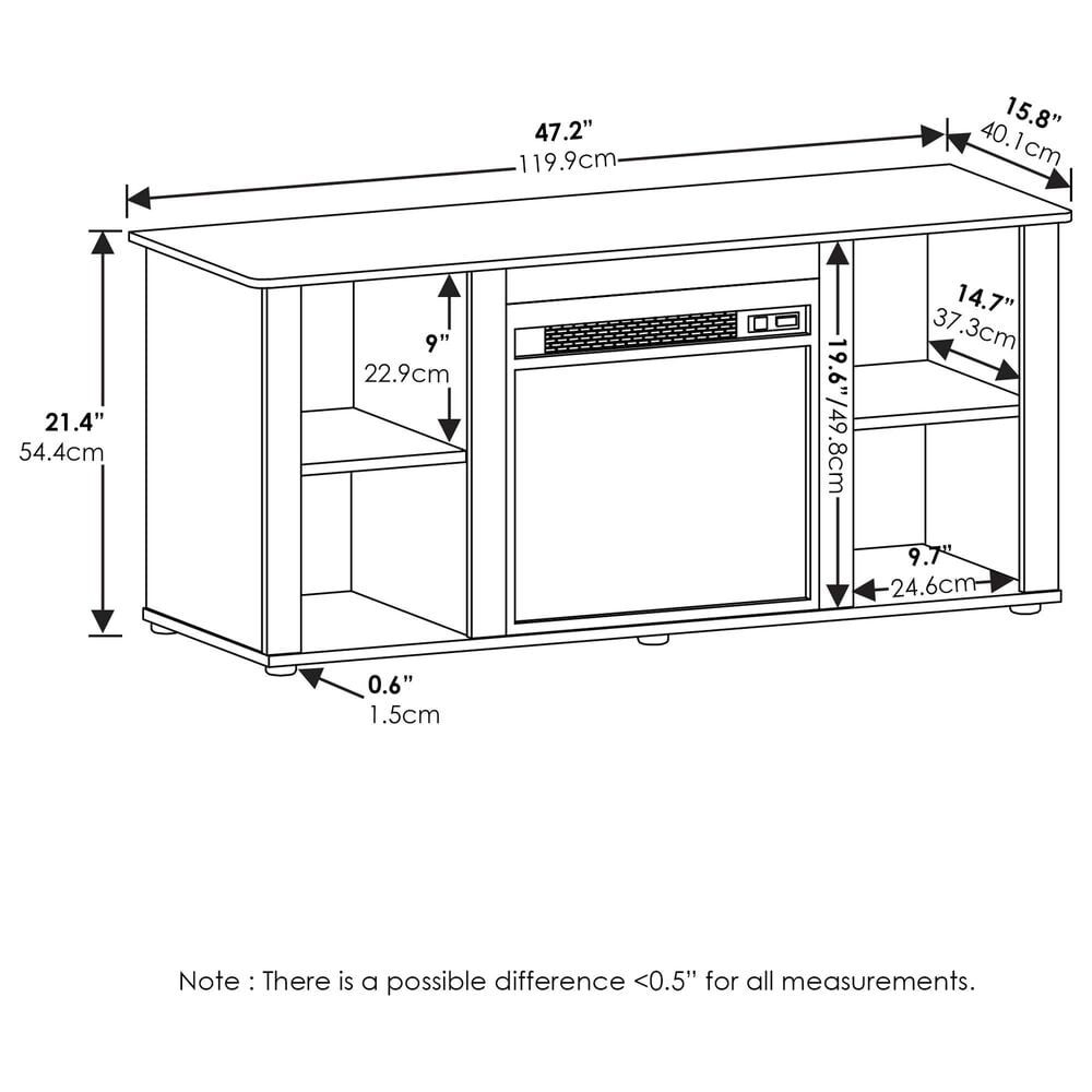 Noviland 47&quot; Fireplace TV Stand in Flagstaff Oak, , large