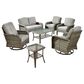 HOMLUX 7-Piece Patio Conversation Set in Dark Gray, , large