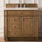 James Martin Vanities Bristol 36" Single Bathroom Vanity in Saddle Brown with 3 cm Eternal Marfil Quartz Top and Rectangular Sink, , large