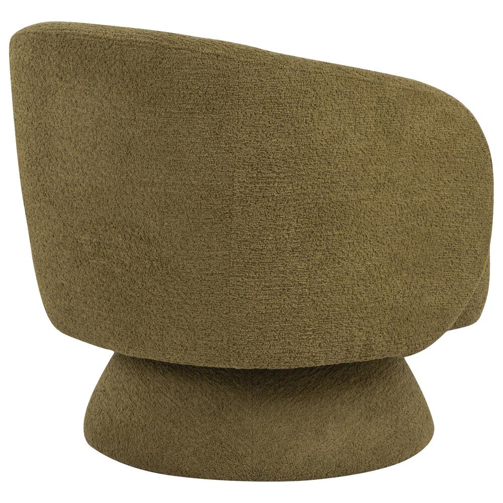 LumiSource Zara Swivel Accent Chair with Pillow in Green, , large