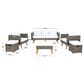 Safavieh Montclair 6-Piece Patio Living Set in Gray Brown, , large
