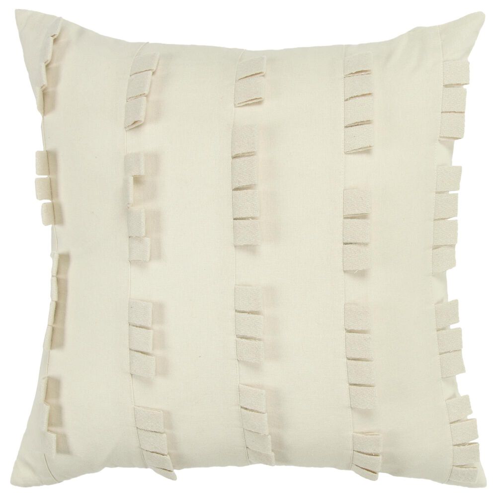 Rizzy Home Donny Osmond Solid 20" Pillow Cover in Ivory, , large