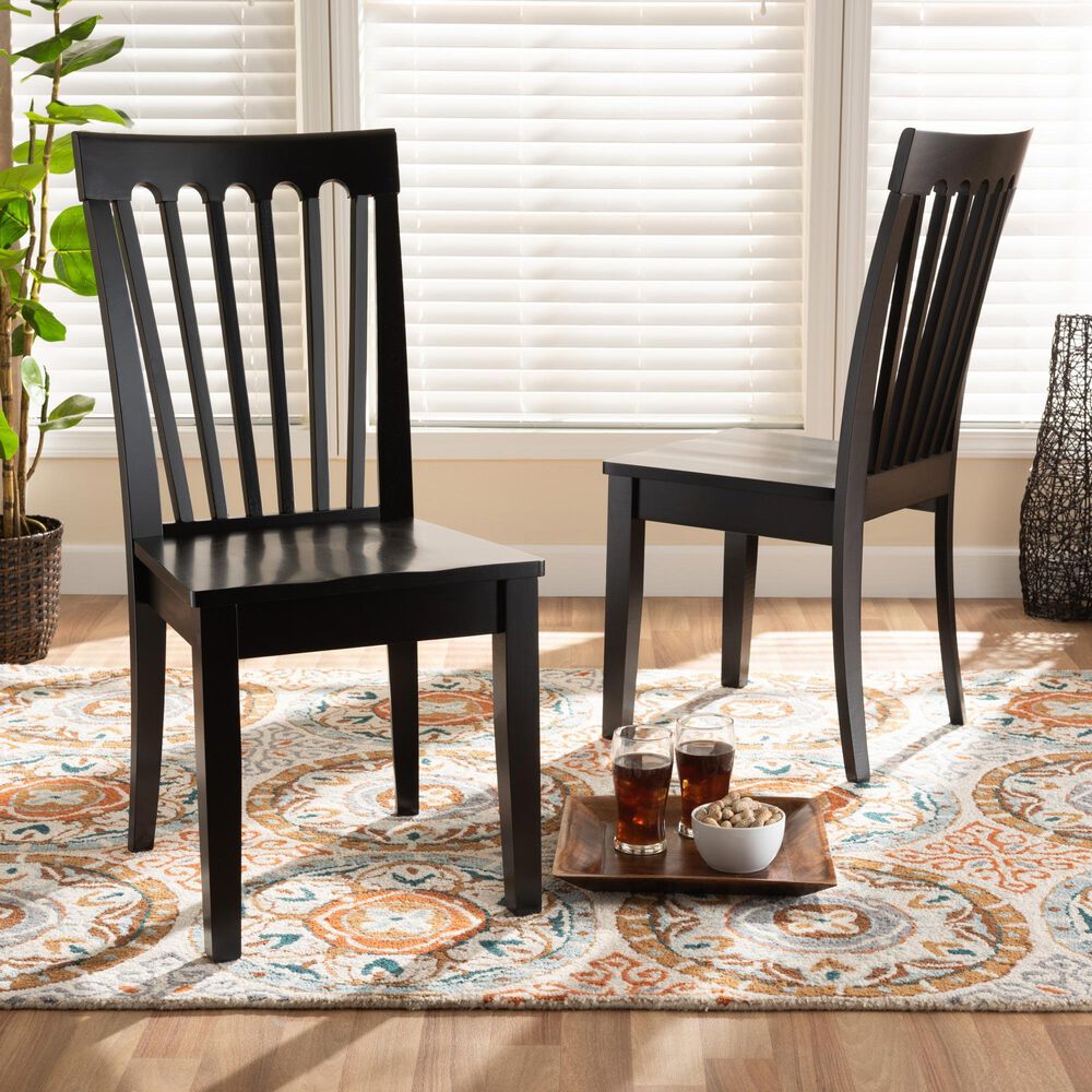 Baxton Studio Minette Side Chair in Dark Brown (Set of 2), , large