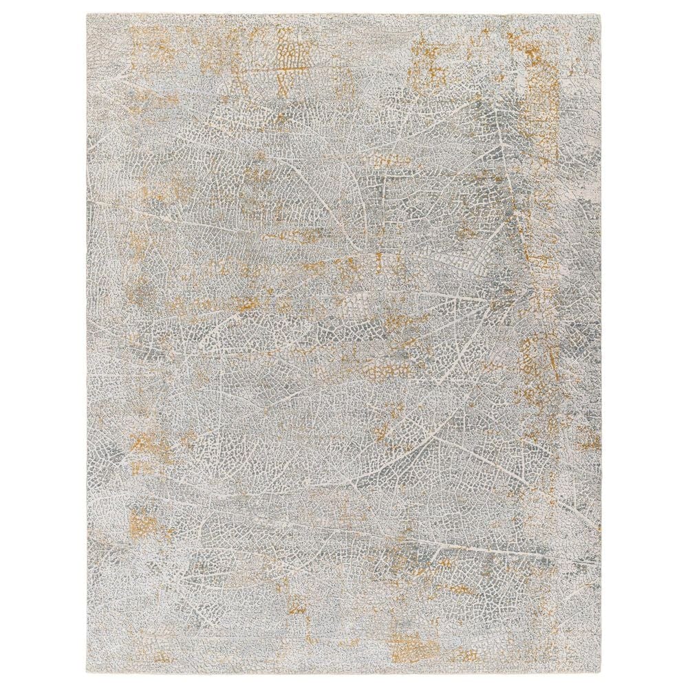 Surya Dresden Medium Gray, White, Light Slate, Gray, Mustard and Denim 10&#39; x 13&#39;11&quot; Area Rug, , large