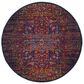Safavieh Evoke EVK275F-5R 5"1" Round Blue/Fuchsia Area Rug, , large