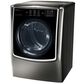 LG 9.0 Cu. Ft. Electric Dryer With Steam in Black Stainless Steel, , large
