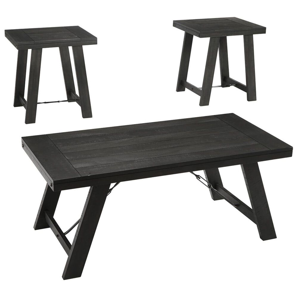 Ashley Noorbrook 3-Piece Occasional Table Set in Black and Pewter, , large